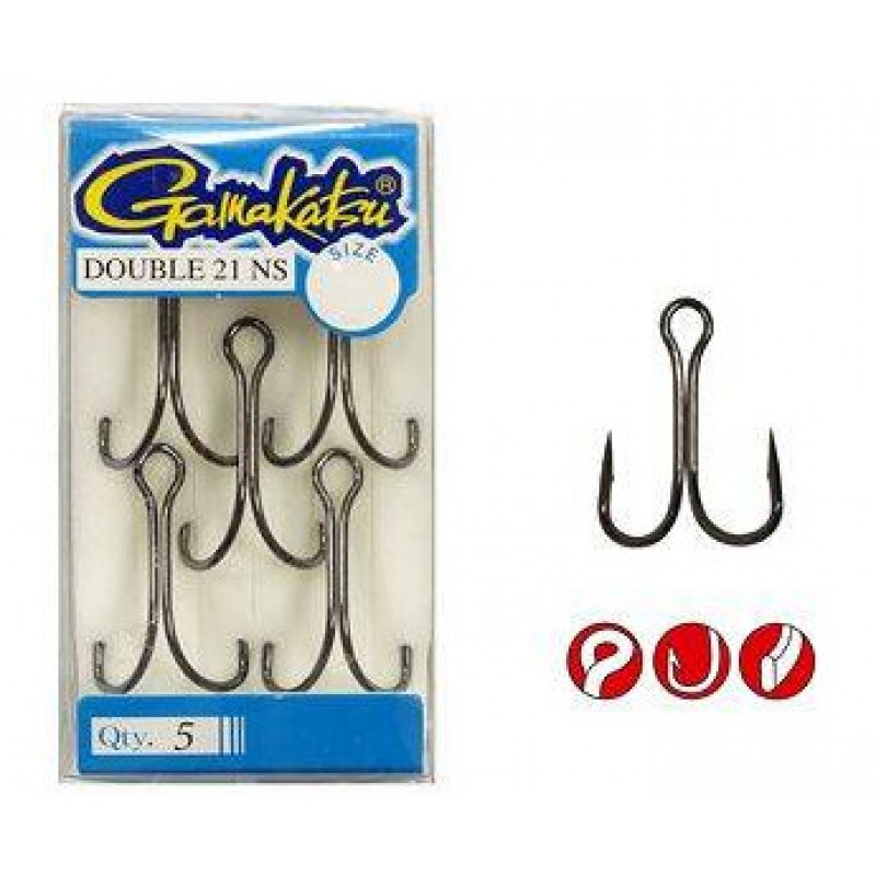 Крючки GAMAKATSU DOUBLE 21 №006/NS Black/5шт. Крючки GAMAKATSU DOUBLE 21 №006/NS Black/5шт.